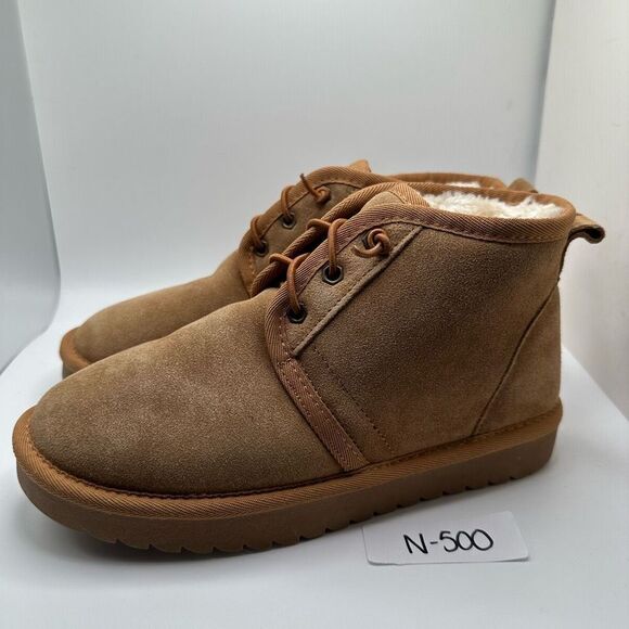 CUSHIONAIRE Women's Classic Fur Lined Lace Up Casual Winter Boots 7.5 CHESTNUT - Picture 3 of 7